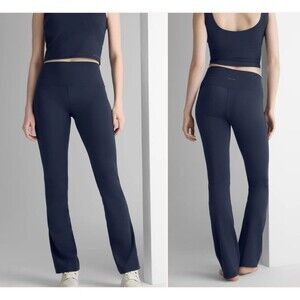 Tommy John Flare Leggings Women 6 Large Navy 360 Sport Pants Yoga Athletic